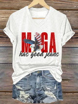 🔥Buy 3 Get 15% Off🔥V-Neck Retro Has Good Jeans Print T-Shirt