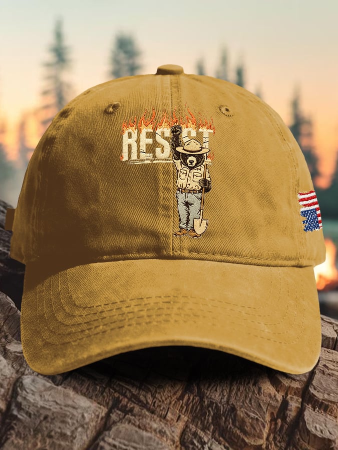 Cappello da baseball stampato Retro Resist Save The Forest Service