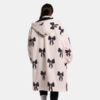 Peignoir de Séchage Imperméable Coupe-Vent, Robe de Changement Doublée Polaire Sherpa Douce, Manteau Veste à Capuche Surdimensionné à Manches Longues pour Enfants, Adultes, Hommes, Femmes, Surf, Plage, Natation, Restez au Sec