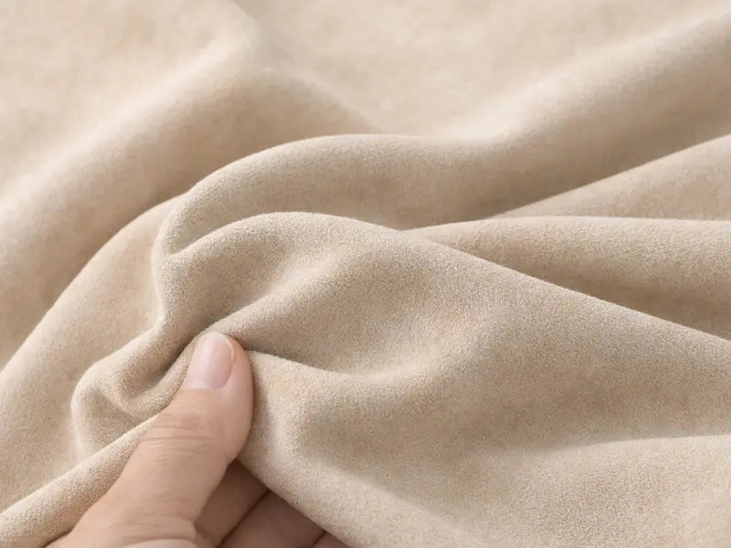 Abito in camoscio — Caratterizzato da una silhouette fluida e moderna.