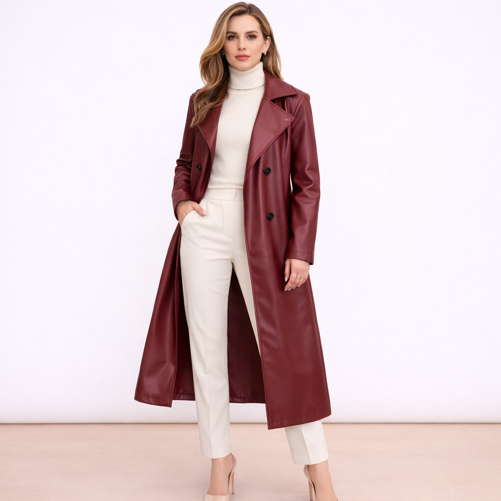 [2026.COUTURE] Trench Lungo In Ecopelle