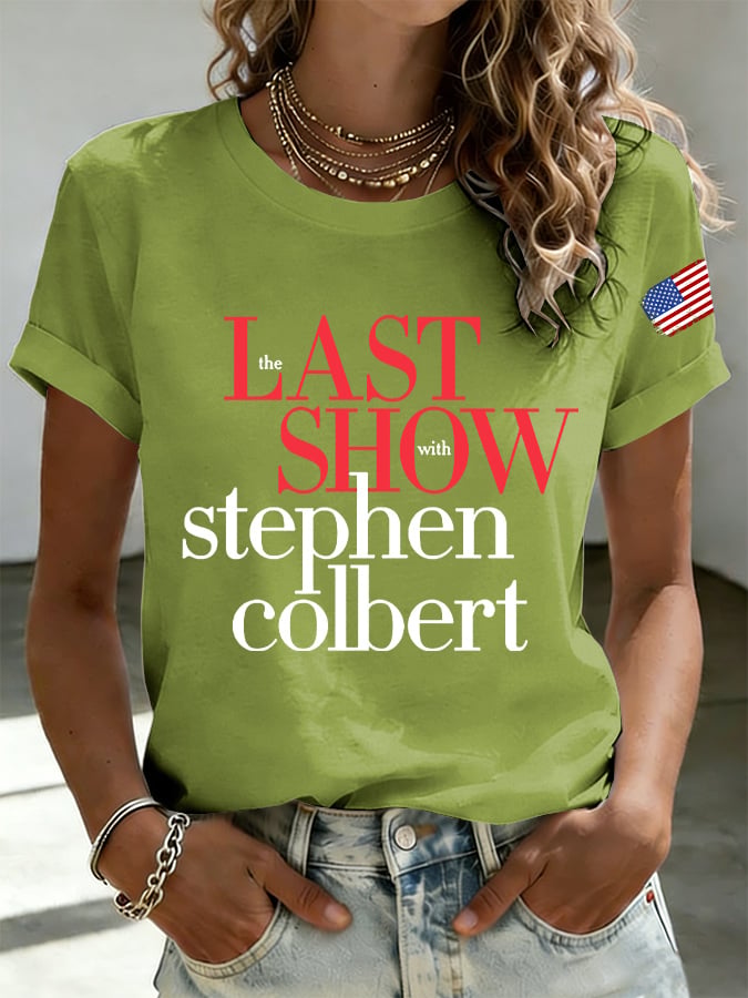 T-shirt con stampa retrò "Last Show"