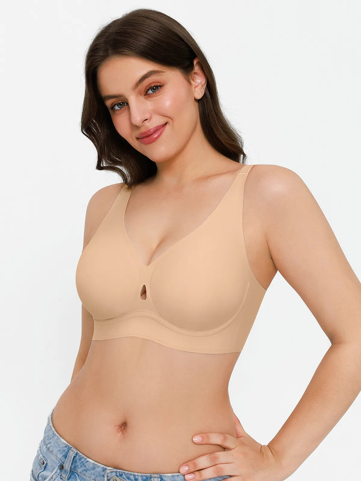 Soutien-gorge sans coutures avec support en gel et maintien des contours