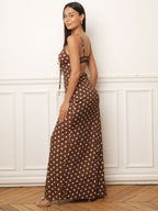 Polka dot halter dress