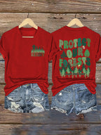 V-Neck Retro Resist Protect Our Forests Planet Over Profit Print T-Shirt