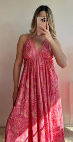 Robe longue bohème chic pour femme