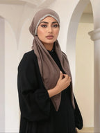Hijab simple et polyvalent pour femmes, extensible, orné de bijoux, respirant, anti-transpiration, en jersey, protection solaire