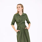 2026 Bea, Long Dress With Waist Tie
