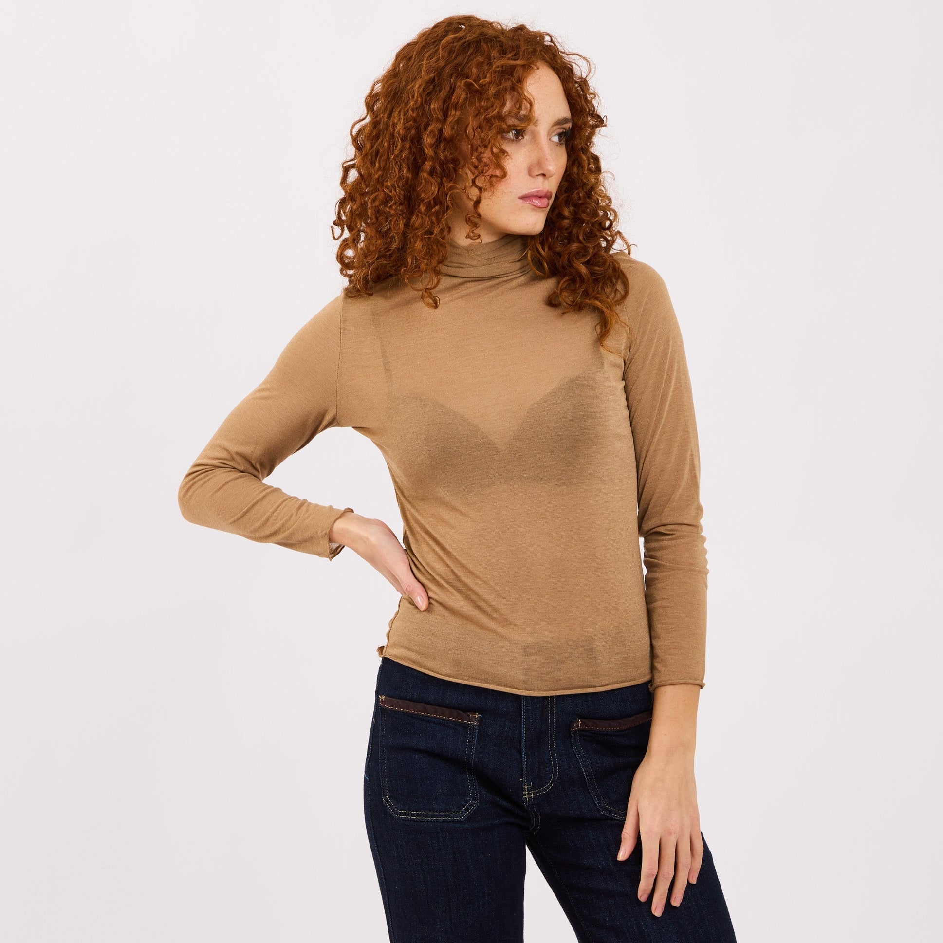 [2026.COUTURE] Maglia Giulia Basic a Maniche Lunghe in Misto Cashmere