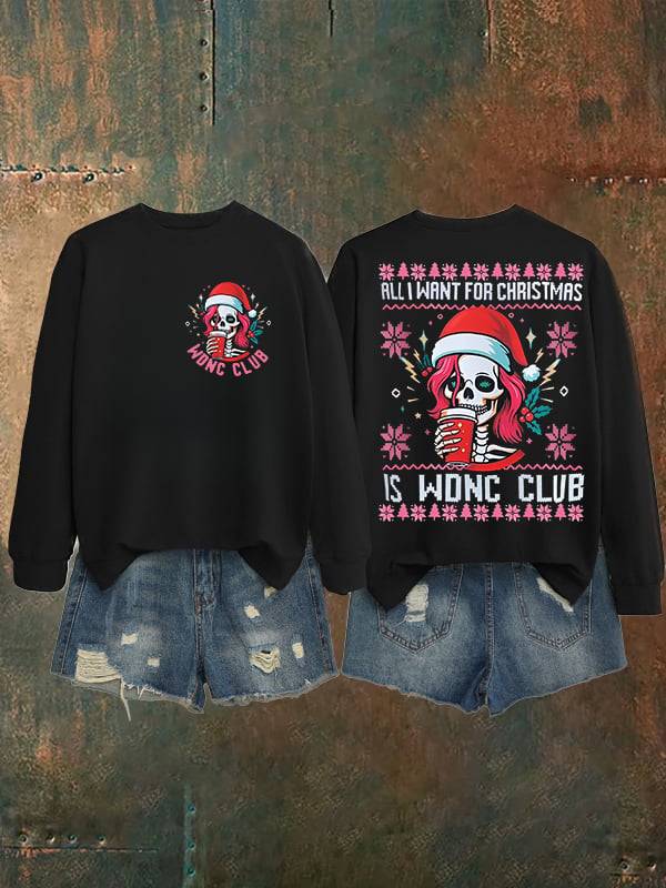 Women's  Retro Funny Proud Member Of Club We Do Not Care Menopause Perimenopause Print   Sweatshirt
