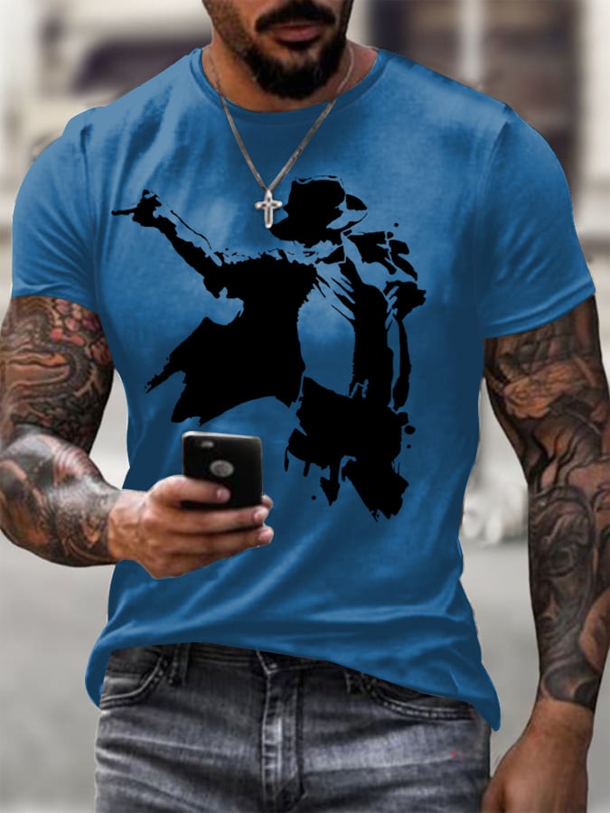 T-shirt da uomo stampata casual