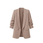 Blazer plissé à l'américaine | Vêtements pour femmes | Blazer | Plissé | Décontracté | Coupe ample