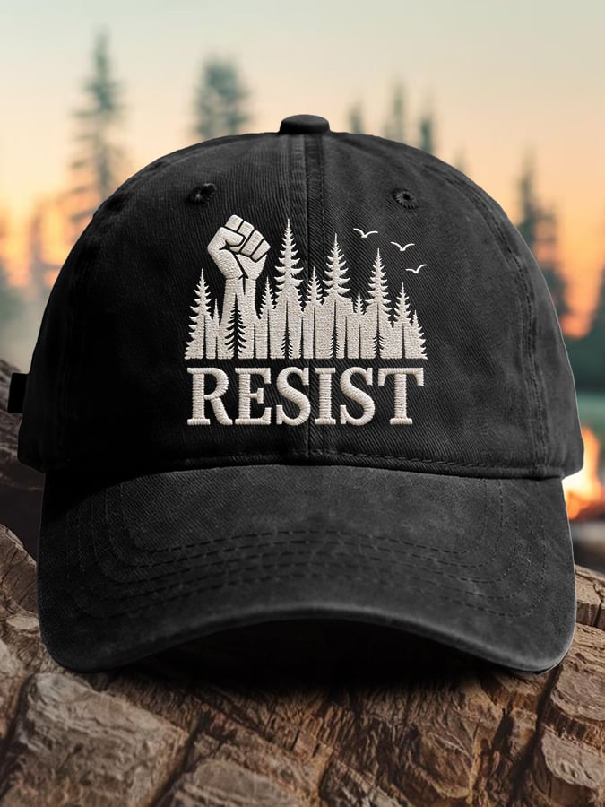 Cappellino da baseball con stampa "Retro Resist Save The Forest Service"