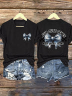 🔥Compra 3 e ottieni il 15% di sconto🔥T-shirt stampata vintage girocollo con la scritta "Your Cute Genes With Great Jeans"