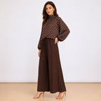 [2026.COUTURE] Camicia A Pois Con Fiocco Sul Retro