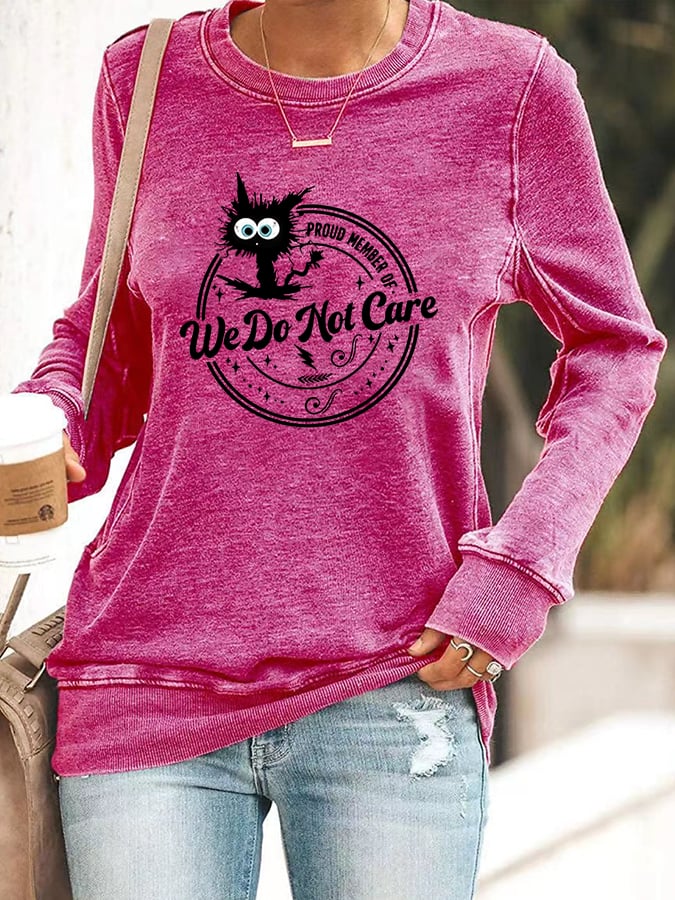 Women's  Retro Funny Proud Member Of Club Menopause Perimenopause Print Knitted Tops