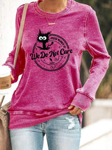 Women's  Retro Funny Proud Member Of Club Menopause Perimenopause Print Knitted Tops