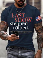 🔥Buy 3 Get 15% Off🔥Men's Retro Last Last Show 05.21.2026 The Night The Laughter Died After The Opening Monol, Hopefully People Laughed During The Show Print T-Shirt