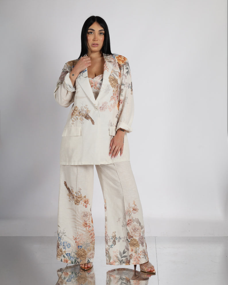 Tailleur 3 pièces fleuri