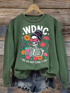 Women's Retro Funny Proud Member Of Club We Do Not Care Menopause Perimenopause Print Sweatshirt