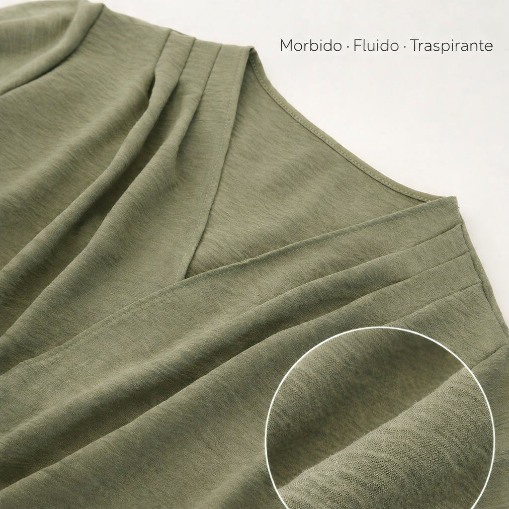 [2026.COUTURE] Spring, Completo Pantaloni E Maglia Incrociata