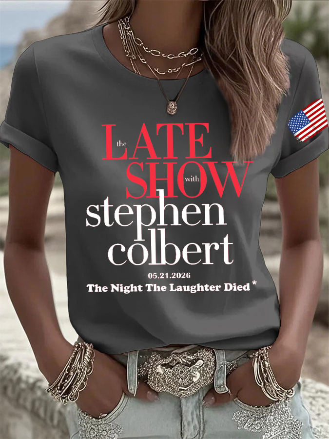 🔥Compra 3 e ottieni il 15% di sconto🔥T-Shirt Stampa Retrò Last Show 21.05.2026 The Night The Laughter Died