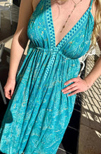 Robe longue bohème chic pour femme