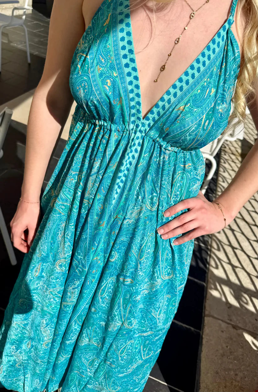 Abito lungo da donna stile bohémien chic