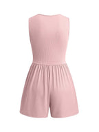 Combinaison bustier à col en V pour femme, printemps/été