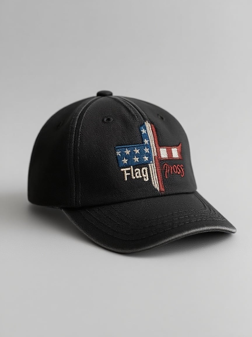 Cappello Unisex Ricamato con Stampa Bandiera della Fede