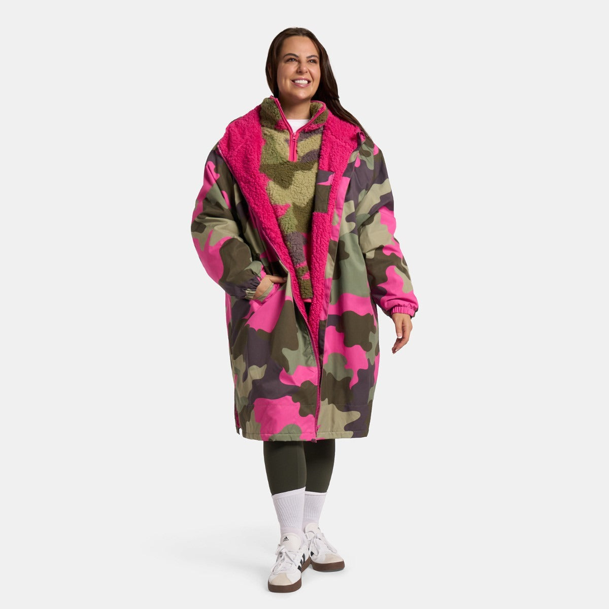 Peignoir de Séchage Imperméable Coupe-Vent, Robe de Changement Doublée Polaire Sherpa Douce, Manteau Veste à Capuche Surdimensionné à Manches Longues pour Enfants, Adultes, Hommes, Femmes, Surf, Plage, Natation, Restez au Sec