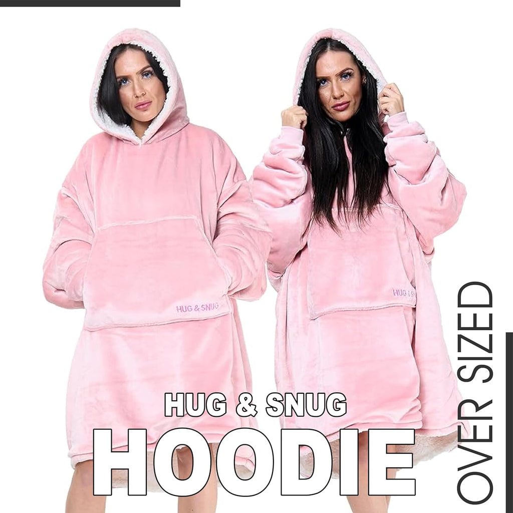 Couverture Sweat à Capuche Géante Homme Femme, Polaire Sherpa Ultra Douce Chaude Confortable Portable, Plaid Couverture à Manches pour Adultes Ados avec Grande Poche