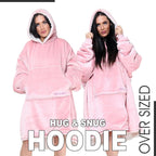 Couverture Sweat à Capuche Géante Homme Femme, Polaire Sherpa Ultra Douce Chaude Confortable Portable, Plaid Couverture à Manches pour Adultes Ados avec Grande Poche