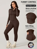 Completo da allenamento da donna a due pezzi slim-fit
