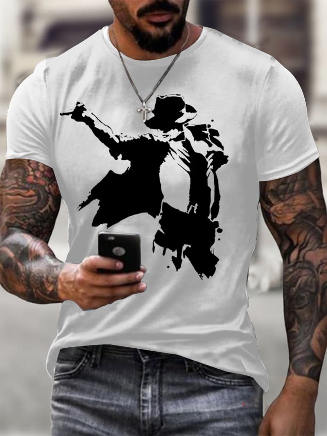 T-shirt da uomo stampata casual