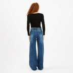 [2026.NOHO] Jeans Palazzo Con Brillantini