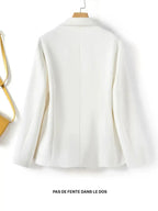 Veste blazer élégante à un bouton pour femme, manteau à manches longues et coupe ajustée pour le bureau, vêtement d'extérieur mode automne et hiver
