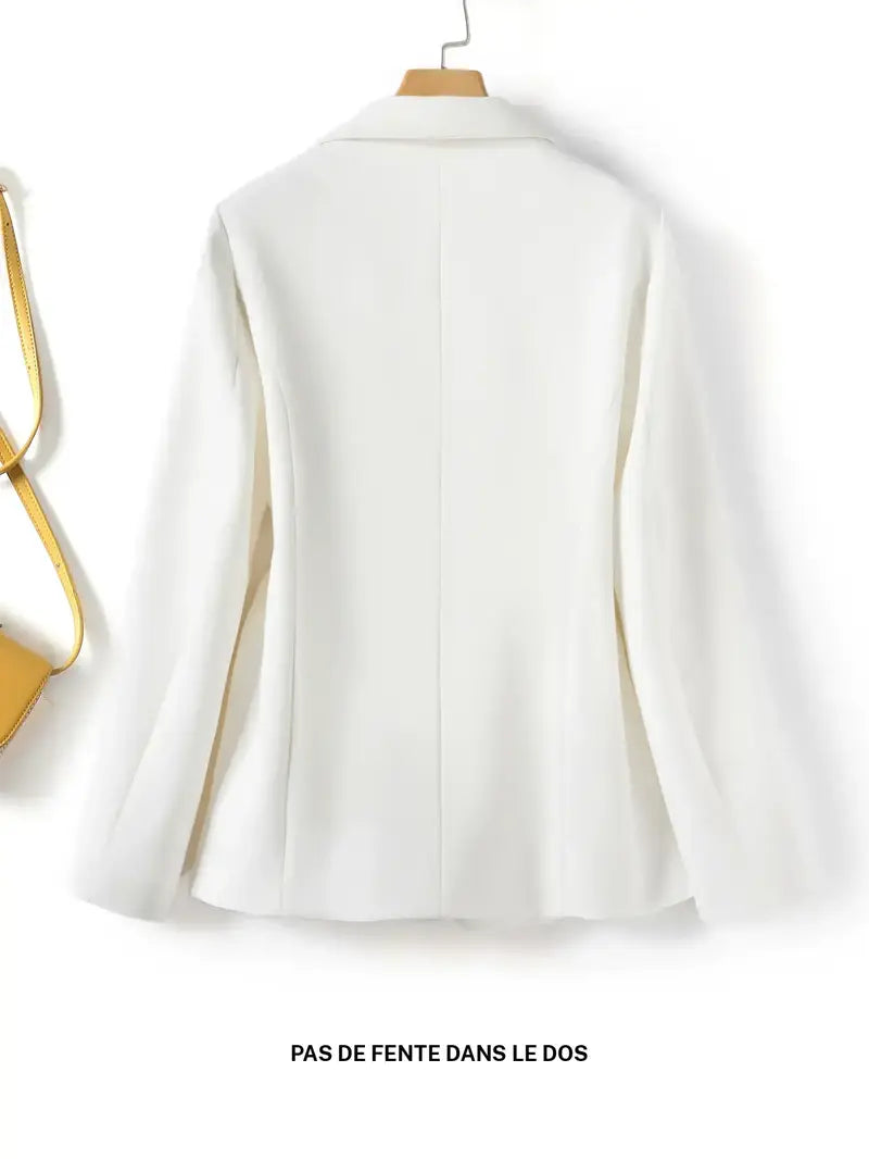 Veste blazer élégante à un bouton pour femme, manteau à manches longues et coupe ajustée pour le bureau, vêtement d'extérieur mode automne et hiver