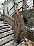 Manteau pour femme en fausse fourrure, couleur unie, devant ouvert, élégant, manches longues, col cascade, vêtement d'extérieur pour l'automne et l'hiver, vêtements pour femmes à porter au quotidien, vêtements pour femmes