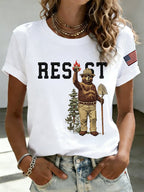 Retro Resist Save The Forest Service Print T-Shirt