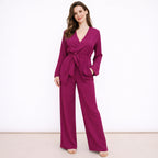 [2026.COUTURE] Spring, Completo Pantaloni E Maglia Incrociata