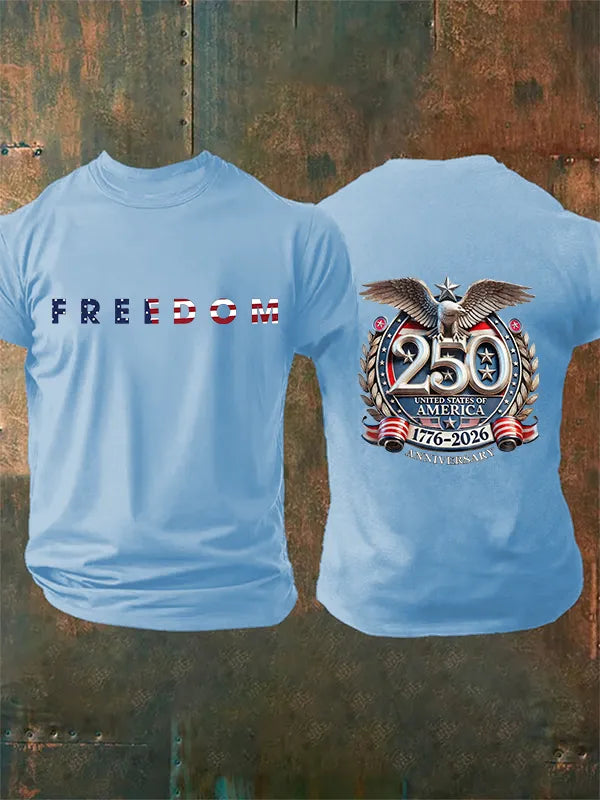 T-shirt da uomo con stampa FREEDOM