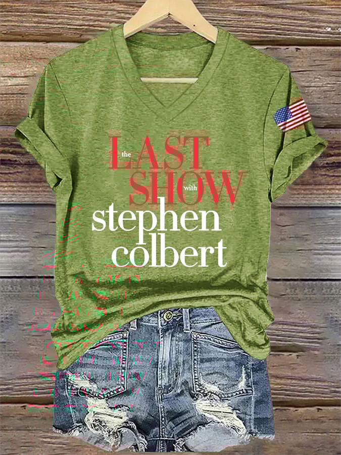 🔥Buy 3 Get 15% Off🔥V-Neck Retro Last Show Print T-Shirt