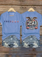 T-shirt stampa FREEDOM da donna