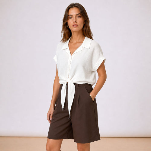 [2026.COUTURE] Chemise Courte Nouée