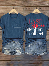 🔥Buy 3 Get 15% Off🔥V-Neck Retro Last Show 05.21.2026 The Night The Laughter Died After The Episode Ended. Hopefully People Laughed During The Show Print T-Shirt