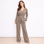 [2026.COUTURE] Spring, Completo Pantaloni E Maglia Incrociata