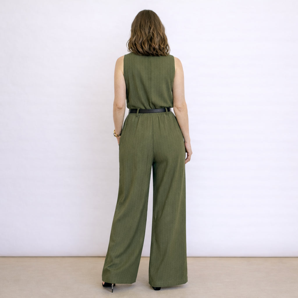 [2026.COUTURE] Jumpsuit Gessata Con Cintura
