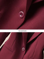 Veste blazer élégante à un bouton pour femme, manteau à manches longues et coupe ajustée pour le bureau, vêtement d'extérieur mode automne et hiver