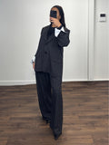 Striped blazer set